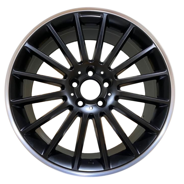 C63 AMG Style Wheels – Satin Black / Polished Lip
