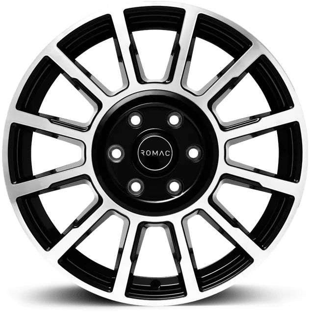 Romac Stealth Alloy Wheels - Gloss Black Polished face