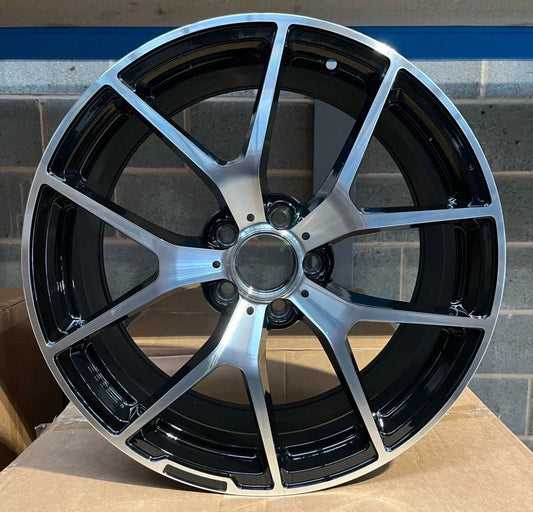 19" Mercedes 507 AMG Style Alloy Wheels Black Polished