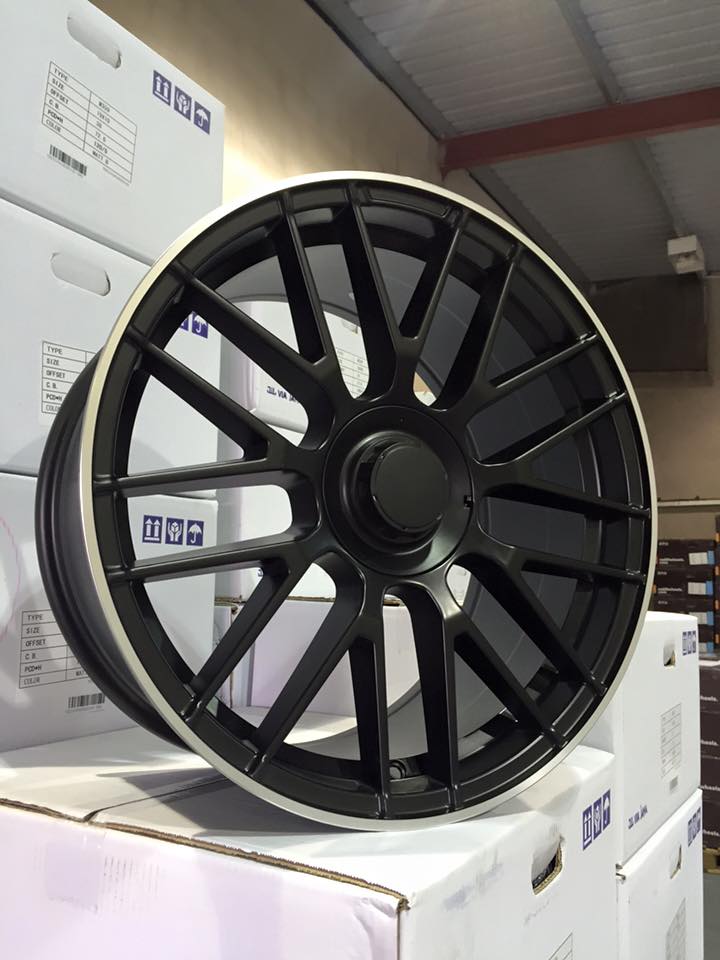 C63 S AMG Style Wheels – Satin Black Machined Lip