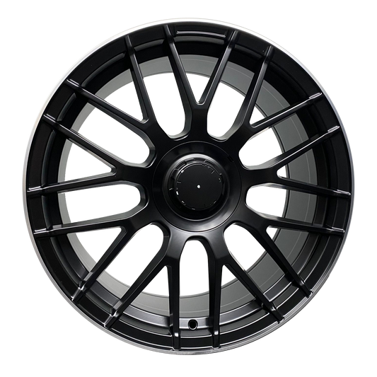 C63 S AMG Style Wheels – Satin Black Machined Lip