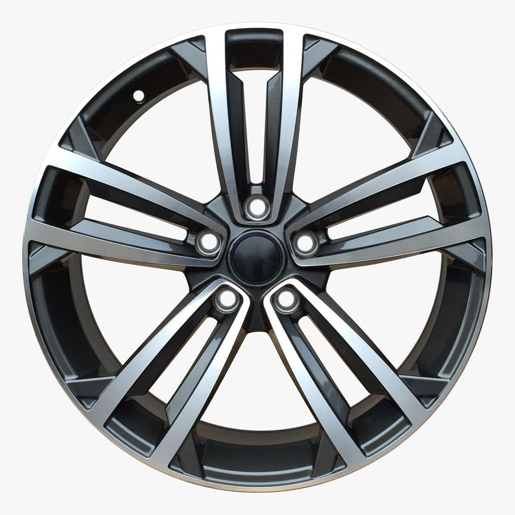 VW SEVILLE GUN METAL MACHINED ALLOY WHEELS