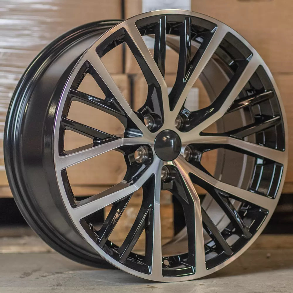 VW GTi Parabolica Style Wheels – Gloss Black Machined