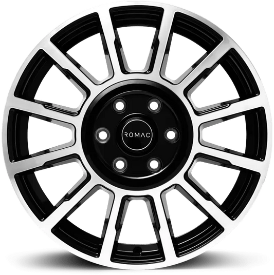 Romac Stealth Alloy Wheels - Gloss Black Polished face