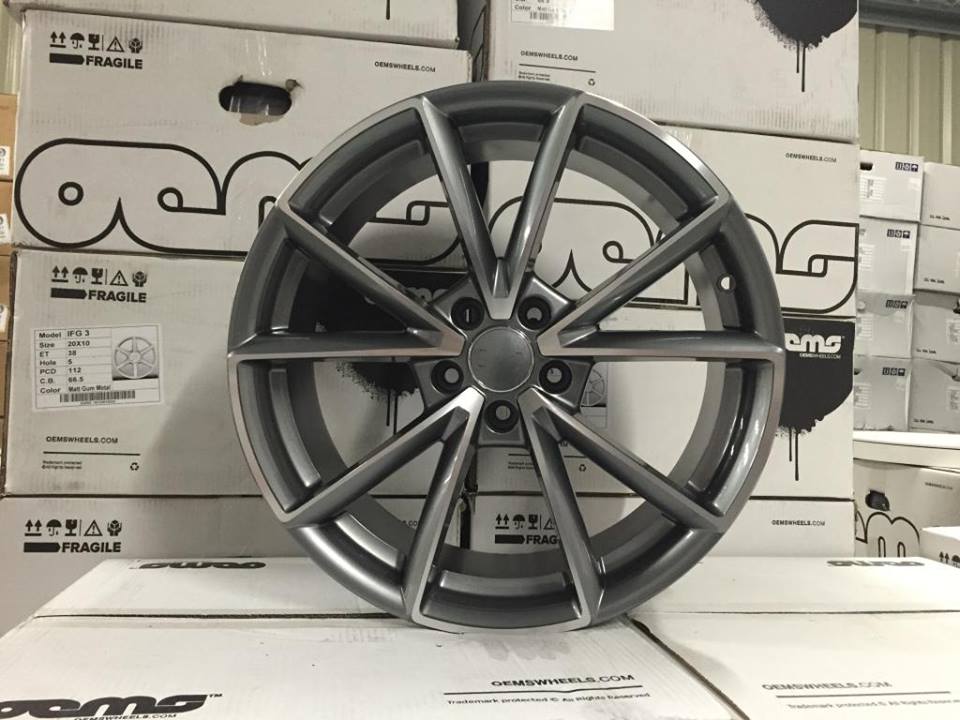 RS4 V Spoke Style Wheels – Gun Metal Machined