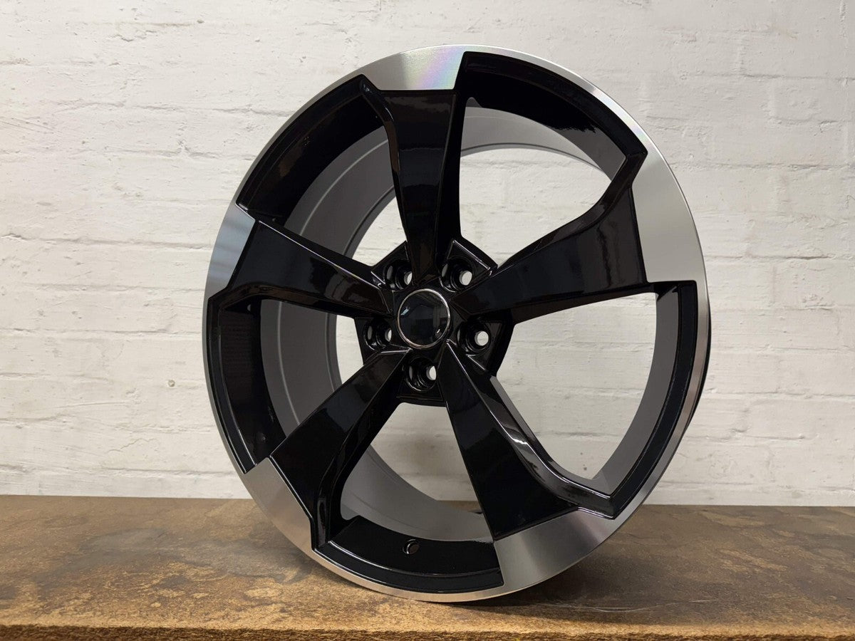 18" 2019 RS3 ROTAR ALLOY WHEELS GLOSS BLACK